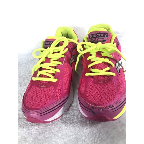 Saucony Other - SAUCONY Girls Shoes Natural Series Pink Yellow Sneakers Size 4 1/2
